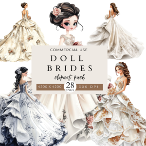 Doll Brides Clip Arts  Pack